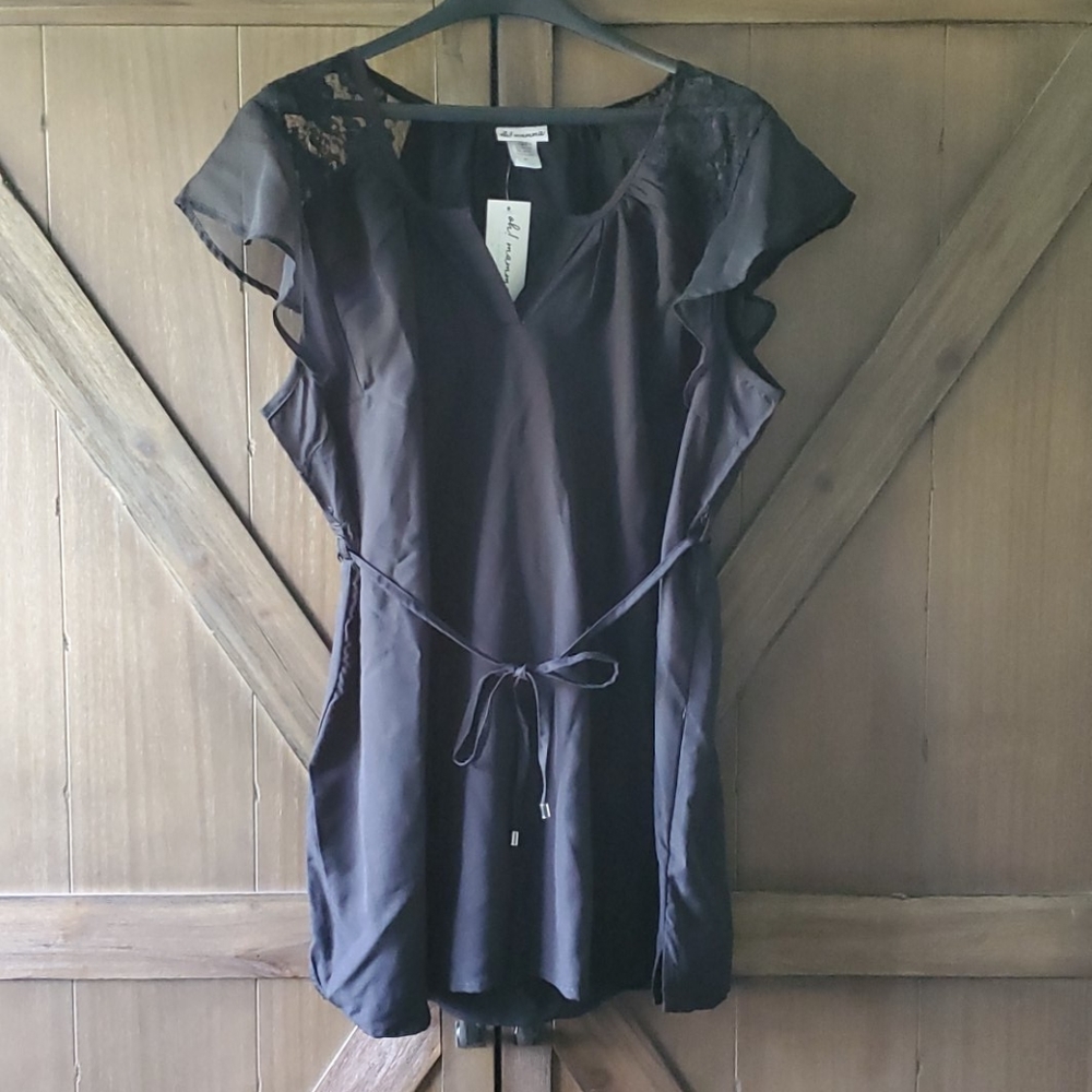Oh! Mamma maternity black shirt